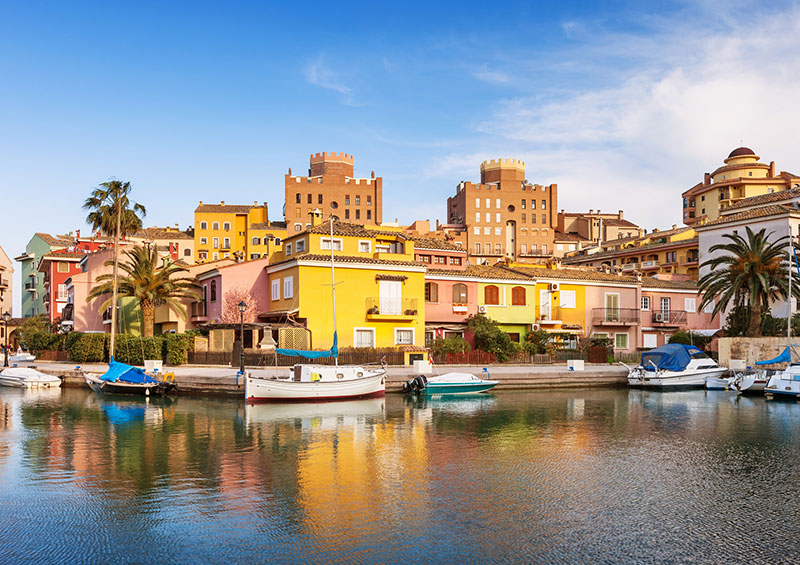 Waterfront in Port Saplaya Valencia Spain